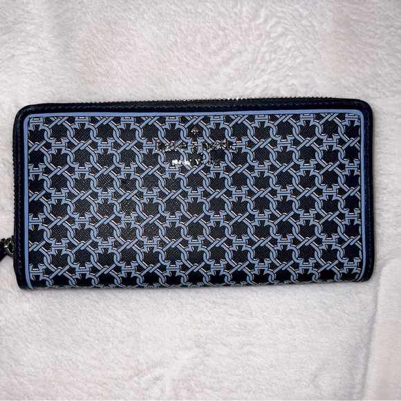 kate spade Handbags - Kate Spade Continental Wallet - Blue Multi Spade Link